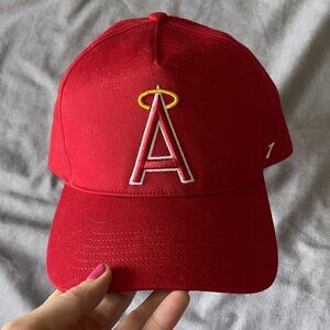 Angels Baseball Hat — Coopertown Collection 47 — Legendary Red — Adjustable